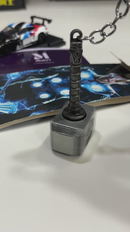 Thor Mjolnir Spinning Hammer Keychain