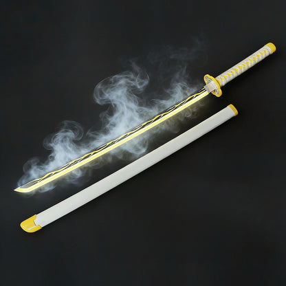 Demon Slayer Katana with Glowing Smoke Effects