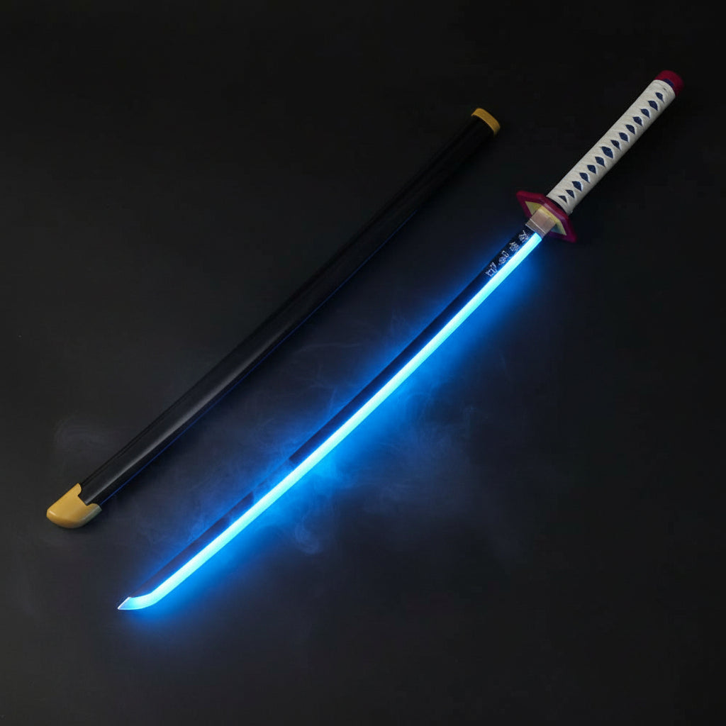 Demon Slayer Katana with Glowing Smoke Effects
