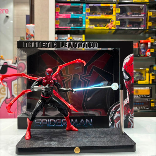 Spider-Man Magnetic Levitation Lamp Action Figure (Black & Red Suit)