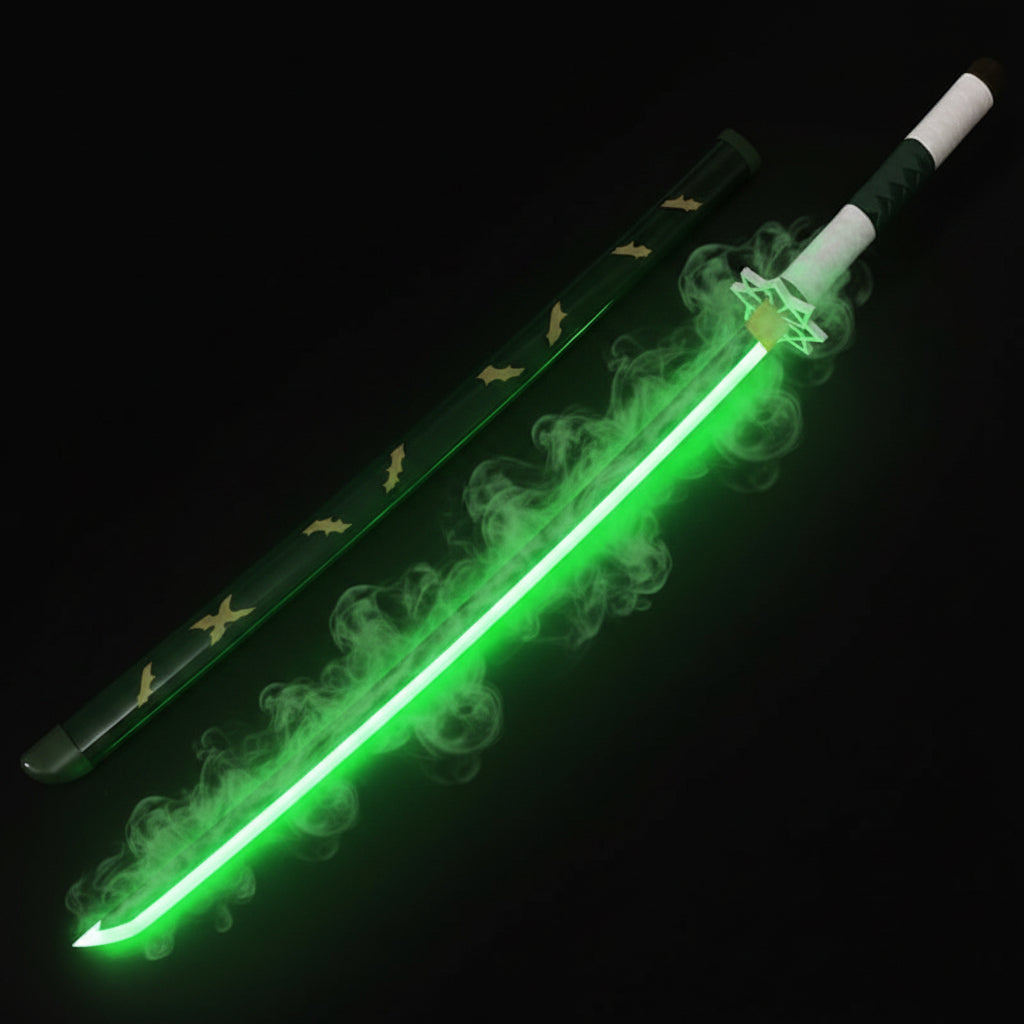 Demon Slayer Katana with Glowing Smoke Effects
