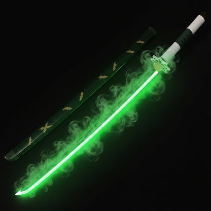 Demon Slayer Katana with Glowing Smoke Effects