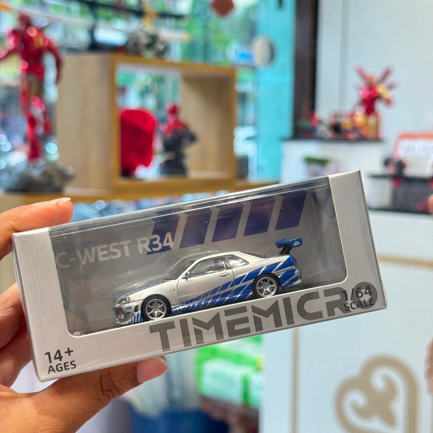 TimeMicro C-West Nissan Skyline GT-R R34 1:64 Scale Diecast Model (Brian O'Conner Tribute)