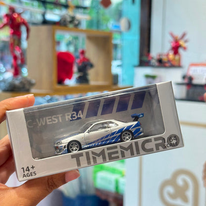 TimeMicro C-West Nissan Skyline GT-R R34 1:64 Scale Diecast Model (Brian O'Conner Tribute)