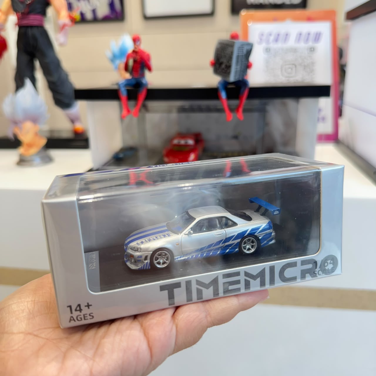TimeMicro C-West Nissan Skyline GT-R R34 1:64 Scale Diecast Model (Brian O'Conner Tribute)