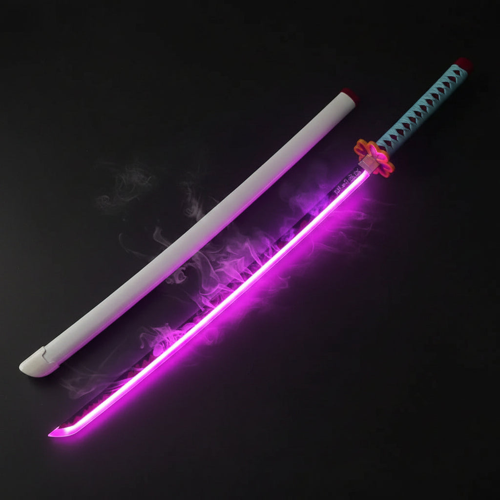 Demon Slayer Katana with Glowing Smoke Effects