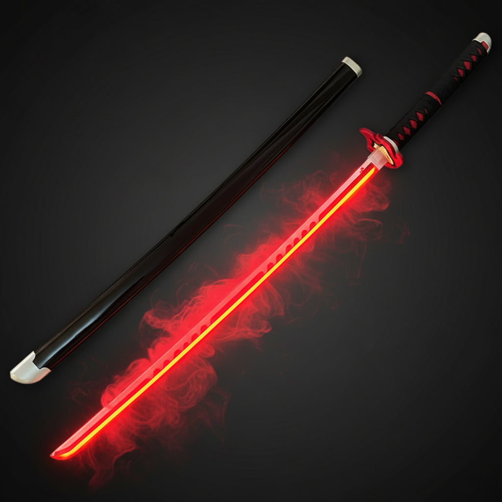 Demon Slayer Katana with Glowing Smoke Effects