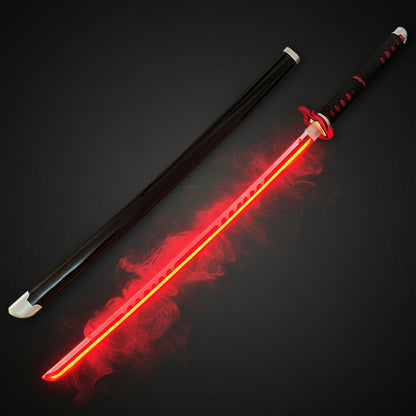 Demon Slayer Katana with Glowing Smoke Effects