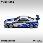 TimeMicro C-West Nissan Skyline GT-R R34 1:64 Scale Diecast Model (Brian O'Conner Tribute)