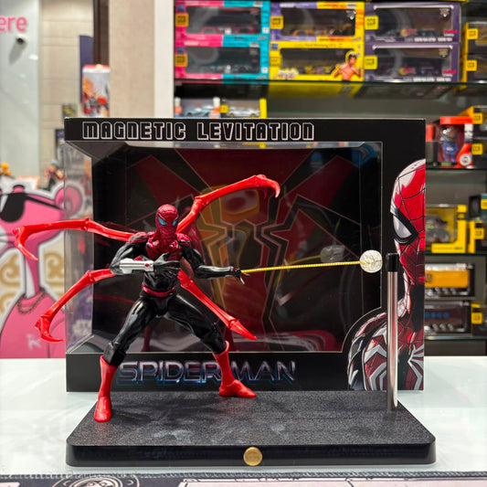 Spider-Man Magnetic Levitation Lamp Action Figure (Black & Red Suit)