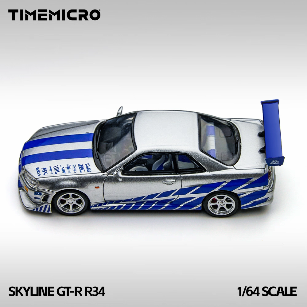 TimeMicro C-West Nissan Skyline GT-R R34 1:64 Scale Diecast Model (Brian O'Conner Tribute)