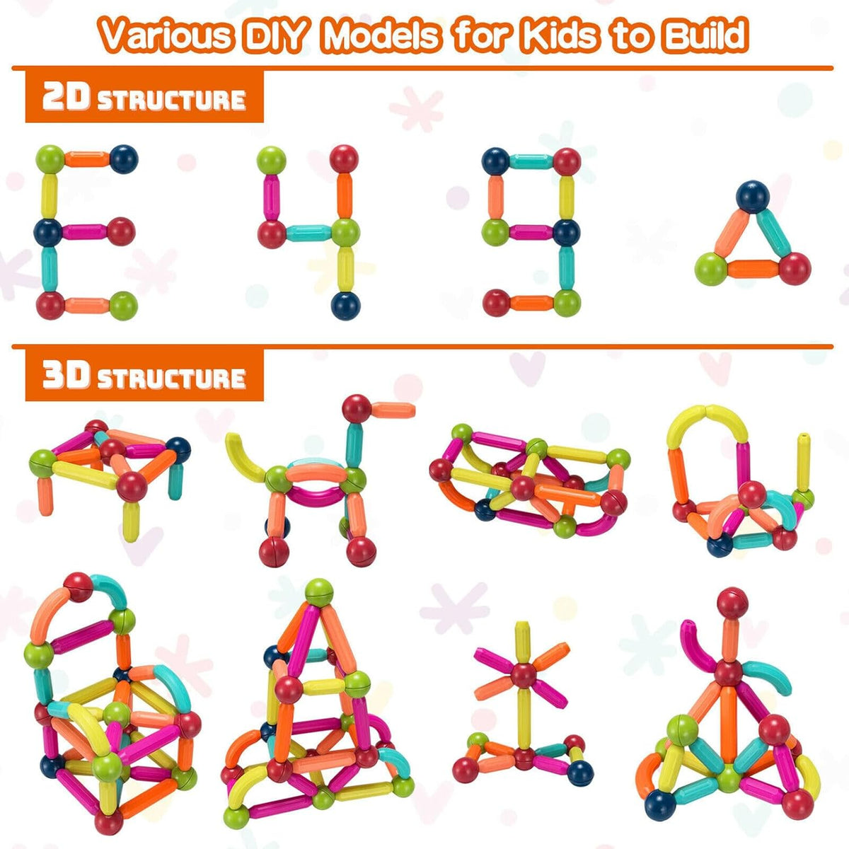 DIY STEM Magnetic Sticks  25pc