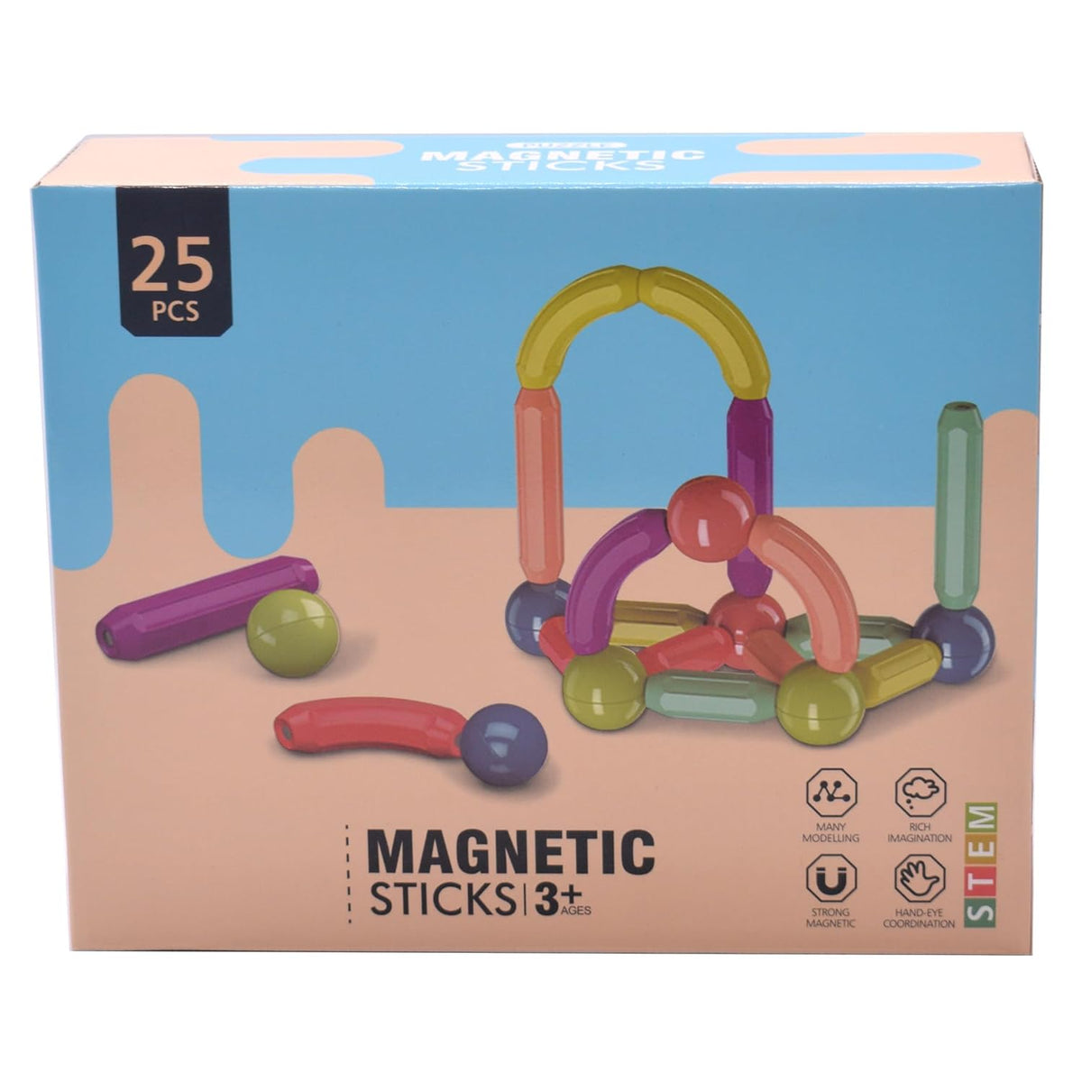 DIY STEM Magnetic Sticks  25pc