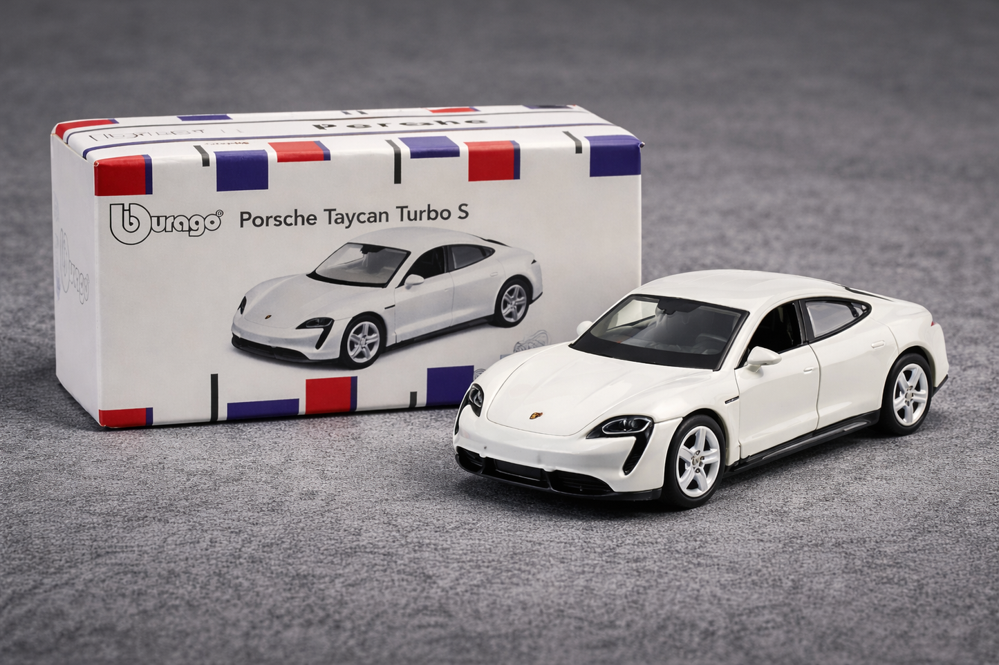 Porsche Taycan Turbo S Official 1:64 Scale Model Car by Bburago