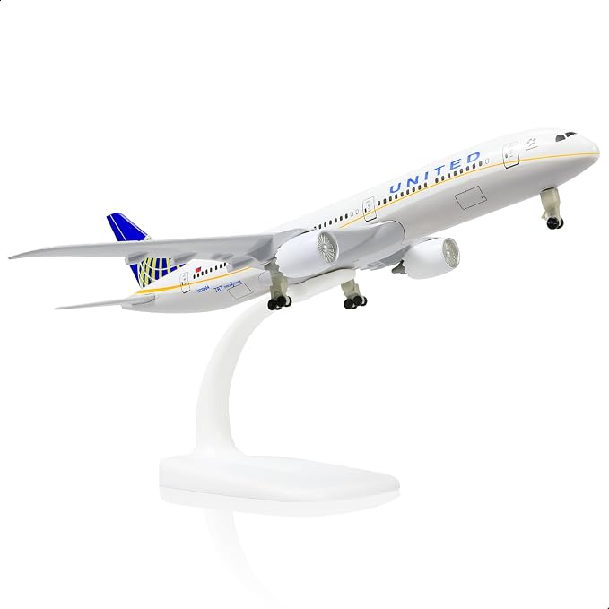 United Airlines Boeing 777 300ER 1:200 Scale Diecast Airplane Model (20cm)