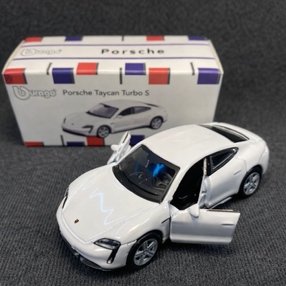 Porsche Taycan Turbo S Official 1:64 Scale Model Car by Bburago