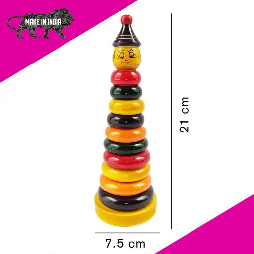 Wooden Joker Stacking/Counting Ring