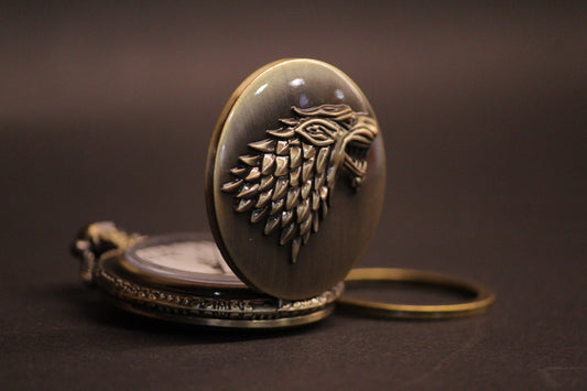 Game of Thrones House Stark Sigil Pocket Watch
