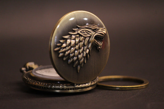 Game of Thrones House Stark Sigil Pocket Watch