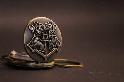 Harry Potter Hogwarts Logo Pocket Watch