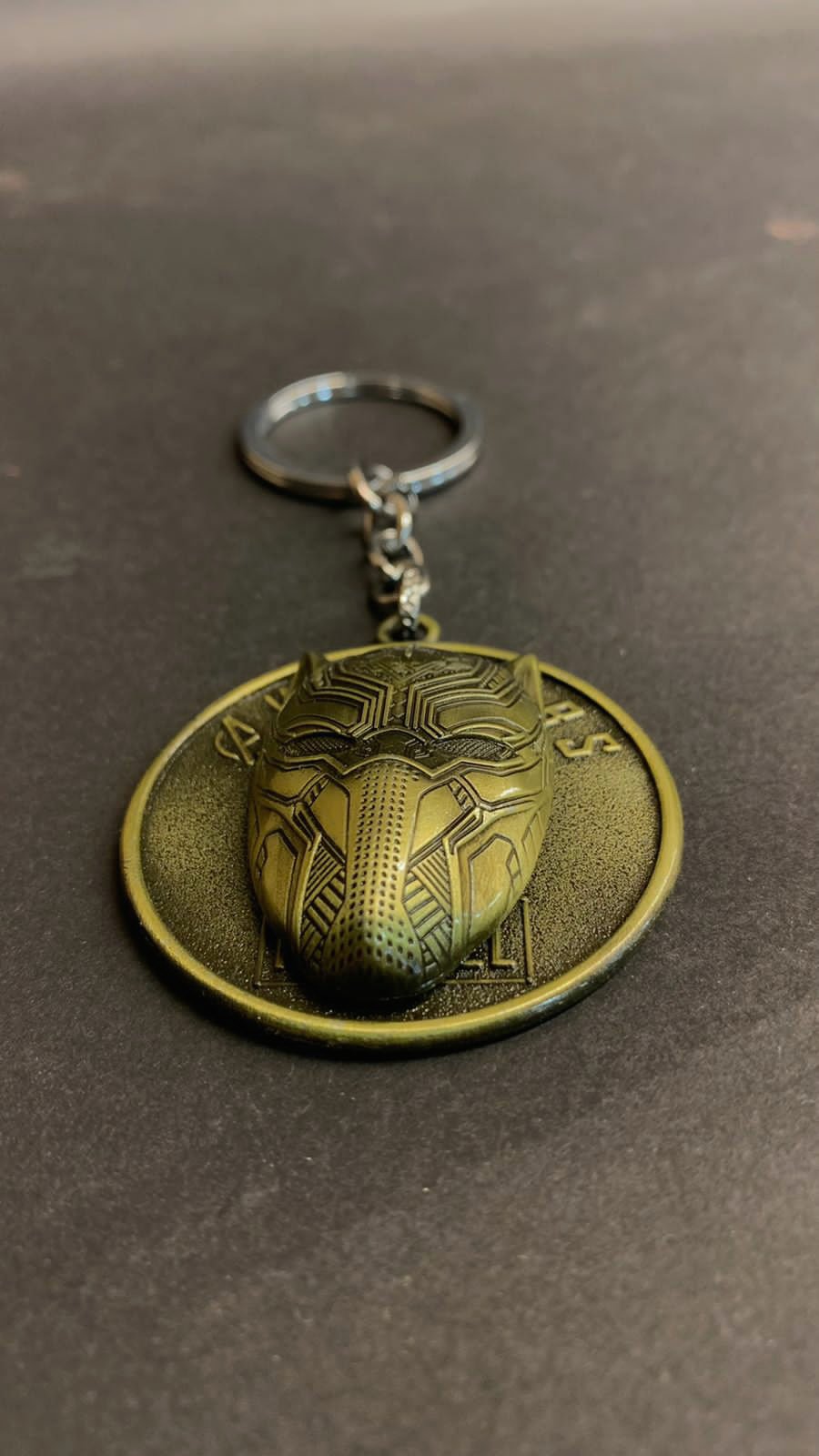 Black Panther Spinning Keychain