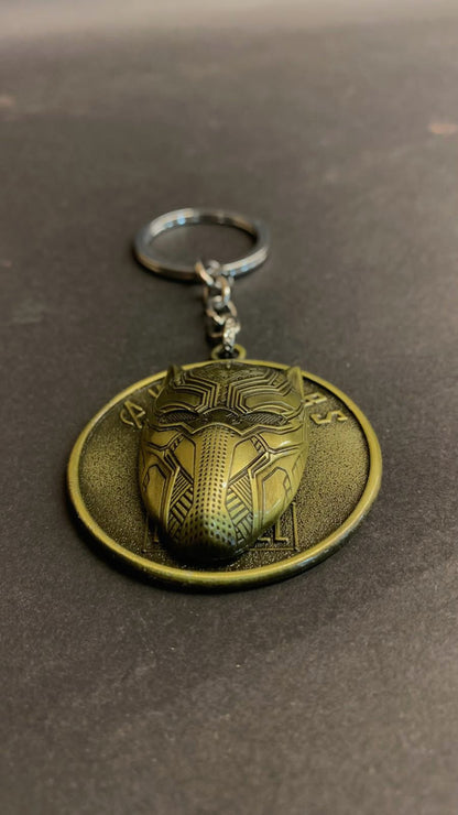 Black Panther Spinning Keychain