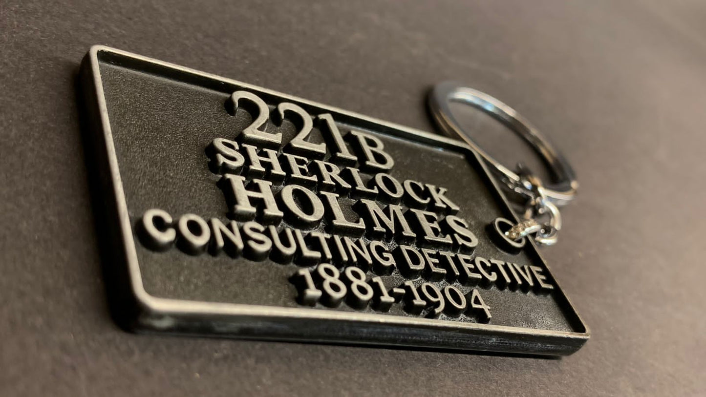 Sherlock Holmes 221B Keychain