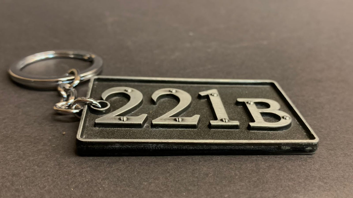 Sherlock Holmes 221B Keychain
