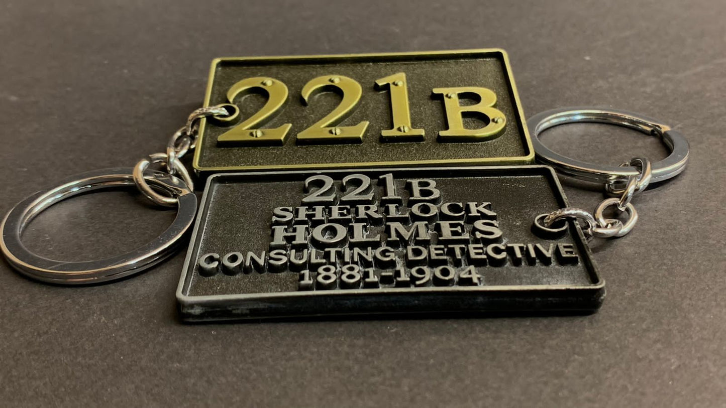 Sherlock Holmes 221B Keychain