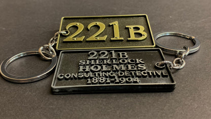 Sherlock Holmes 221B Keychain