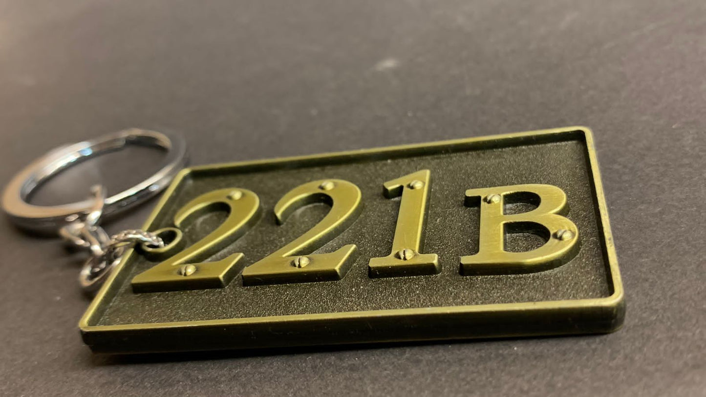 Sherlock Holmes 221B Keychain