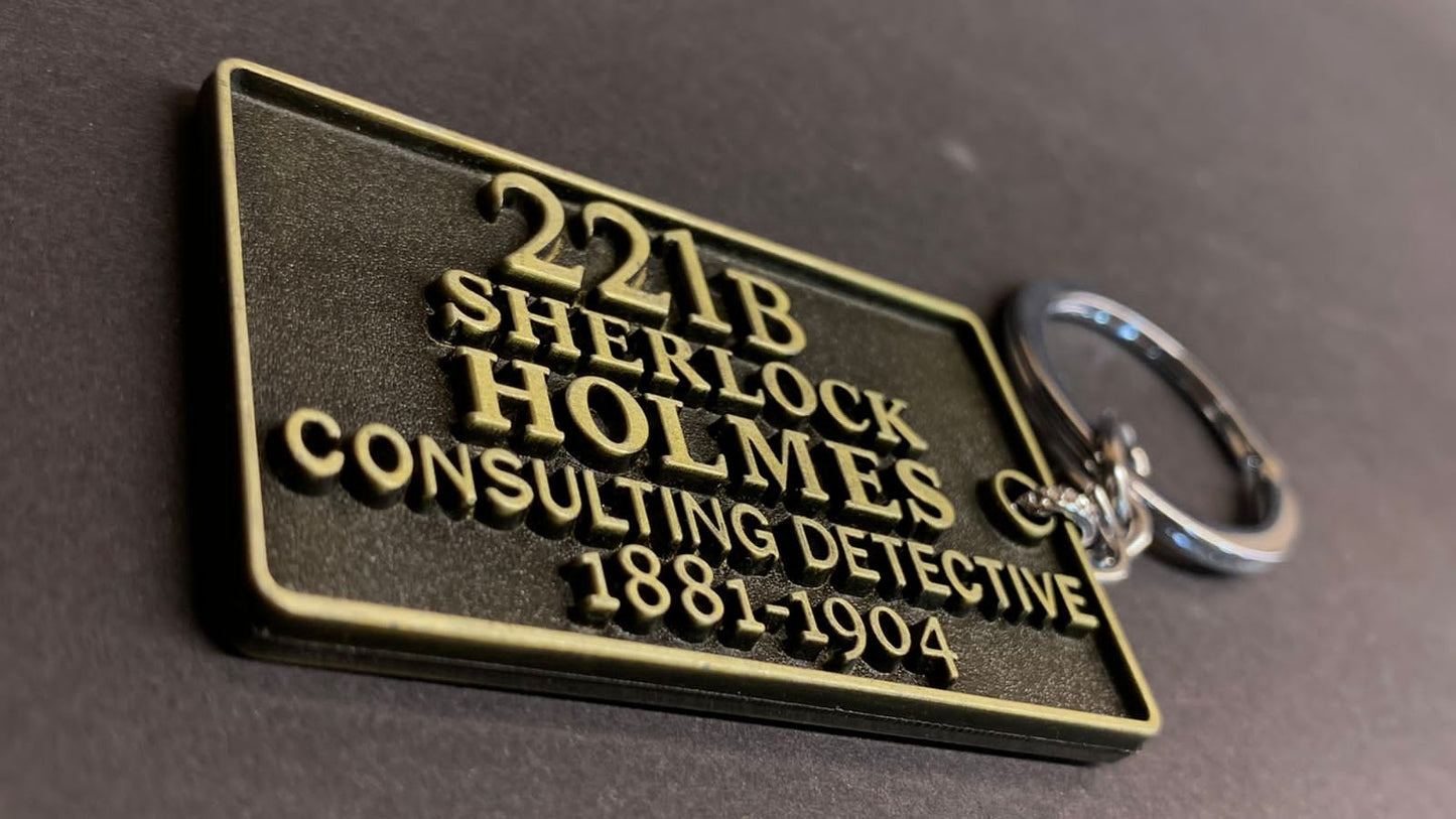 Sherlock Holmes 221B Keychain