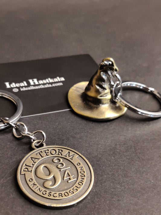 Harry Potter Keychain Combo (Sorting Hat & Platform 9¾)